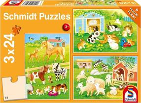 Pusle 3in1 Schmidt My Farmyard Friends, 18 cm x 26 cm, 72 tk, mitmevärviline