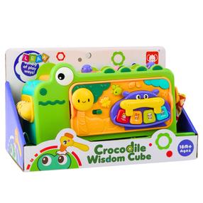 Интерактивная игрушка, крокодил Lean Toys Wisdom Cube, зеленый цв.