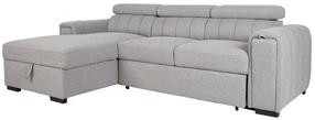 Kampinė sofa - lova Home4you Odelia 42824, pilka sp., kairinė, 248 x 159 cm x 99 cm