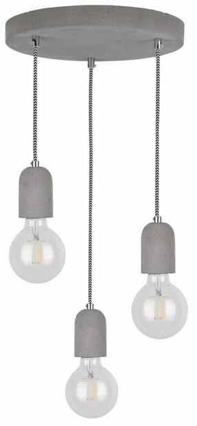 Lampa griesti Britop Amory, E27, 3 x 60 W, pelēka krās. / balta krās.