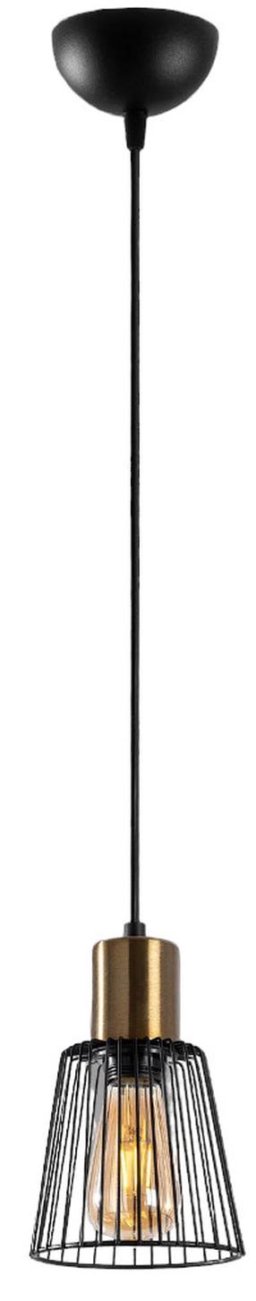 Šviestuvas kabinamas Opviq Kemtel 11850 942FLG1398, E27, 1 x 40 W, aukso sp./juoda sp. / juoda sp.