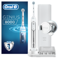 Elektrinis dantų šepetėlis Braun Oral-B D701.515.5XC Genius 8000, balta sp.