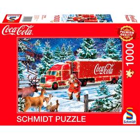 Dėlionė Schmidt Coca Cola Christmas Truck, 49.3 cm x 69.3 cm, 1000 vnt., įvairių spalvų
