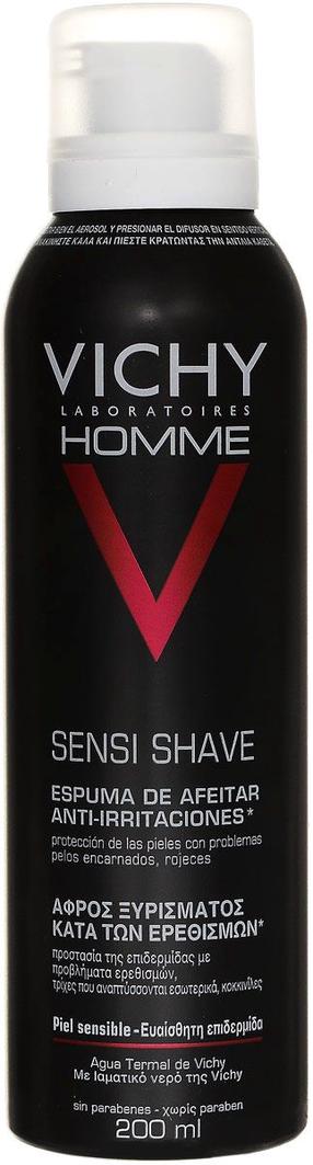 Пена для бритья Vichy Homme Sensi, 200 мл