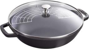 Keptuvė su dangčiu Staub 40511-344-0, Ø 30 cm, stiklas/ketus