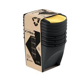 Atliekų rūšiavimo sistema Prosperplast, 4 x 25L l, juoda sp.