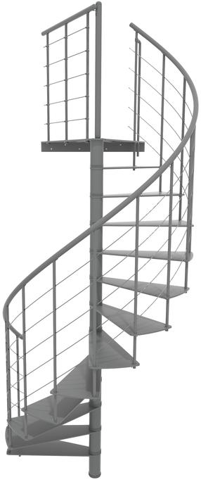 Sraigtiniai laiptai Minka Milano, 160 cm x 300.3 cm