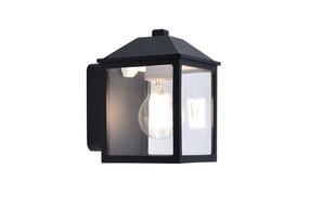 Sieninis lauko šviestuvas Lutec SPIRE, 10W, E27, IP44, juoda sp., 14.3 cm x 17.5 cm
