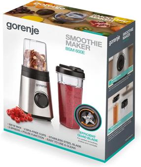 Kokteiļu blenderi Gorenje BSM600E, sudraba krās.