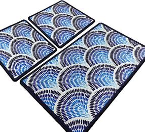 Vonios kilimėlių rinkinys Foutastic Azul 359CHL5176, įvairių spalvų, 100 cm x 60 cm