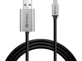 Kabelis Sandberg 136-51 USB-C Male (vyriška), HDMI Male (vyriška), 2 m, pilka sp.