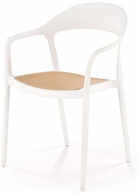 Valgomojo kėdė K530, matinė, ruda sp./balta sp., 52 cm x 57 cm x 80 cm