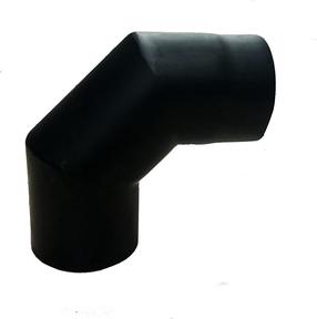 Dūmvada līkums Wadex, melna krās., 115 mm, 90 °