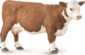 Žaislinė figūrėlė Collecta Hereford Cow 88860, 12.4 cm, ruda sp./balta sp.