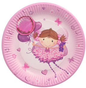 Ühekordne taldrik Papstar Little Dancer, Ø 23 cm, 10 tk