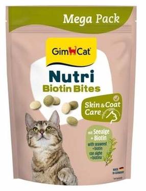 Skanėstas katėms Gimborn GimCat Nutri Biotin Bites, pienas/jūros dumbliai, 0.425 kg