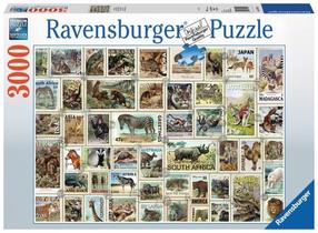 Dėlionė Ravensburger Animal Stamps 17079, 121 cm x 80 cm, 3000 vnt., įvairių spalvų