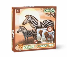 Atminties (memo) žaidimas Collecta Wildlife, įvairių spalvų