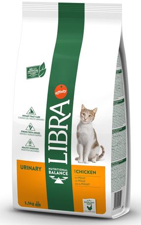 Sausas kačių maistas Libra Urinary, vištiena, 1.5 kg