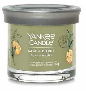 Žvakė, aromatinė Yankee Candle Signature Small Sage & Citrus, 20 - 30 h, 122 g, žalia sp.