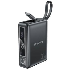 Lādētājs-akumulators (Power bank) Huawei P87K, 10000 mAh, 30 W, melna krās.