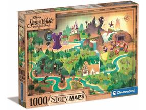 Dėlionė Clementoni Story Maps Snow White 39815, 50 cm x 70 cm, 1000 vnt., įvairių spalvų