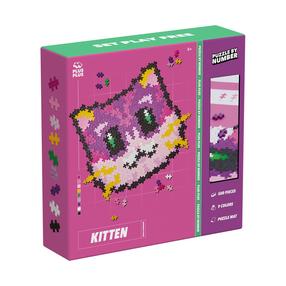 Konstruktorius Plus Plus Puzzle By Number Kitten 3960, 500 vnt., rožinė sp.