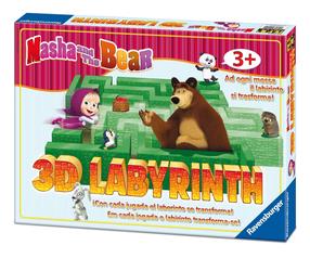 Stalo žaidimas Ravensburger 3D Labyrinth - Masha and the Bear\n 21180