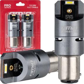 Auto spuldze AMiO Pro Series Full Canbus 03605, led, sudraba krās., 24 V