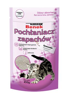Kvapo absorbentas Super Benek Lavender, bentonitas, 0.45 kg