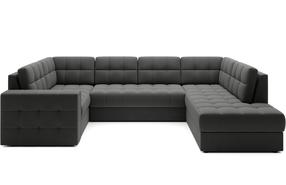 Kampinė sofa - lova Blewett Sola, tamsiai pilka sp., dešininė, 299 x 198 cm x 82 cm