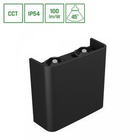 Sieninis lauko šviestuvas Spectrum Lunarix, 4W, LED, IP54, juoda sp., 11 cm x 4 cm