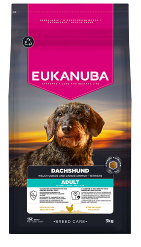 Sausas šunų maistas Eukanuba Adult Dachshund, vištiena, 3 kg