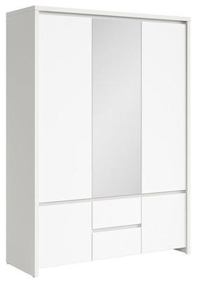 Spinta Kaspian, balta, 153.5 cm x 55.5 cm x 211 cm, su veidrodžiu