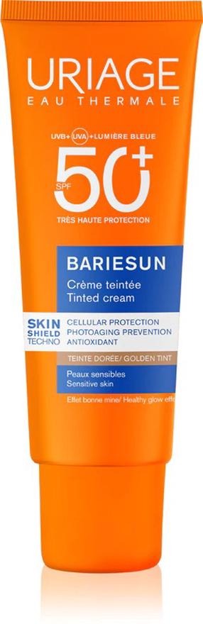 Päevituse hoolduskreem tooted näole Uriage Bariesun Gold Tinted SPF50+, 50 ml