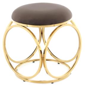 Pufas Kayoom Whitney 325 FSK9U-GLD, ruda sp./aukso sp., 40 cm x 40 cm x 45 cm