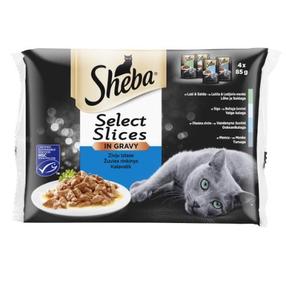 Kassi märgtoit Sheba Fish, kalaliha, 0.085 kg x 4 tk