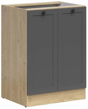 Apatinė virtuvinė spintelė Junona Line, grafito sp./bernstein oak sp., 47 cm x 60 cm x 82.6 cm