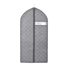 Rūbų maišas Kuchinox Jamajka, 110 cm x 55 cm, tekstilė, balta sp./grafito sp.