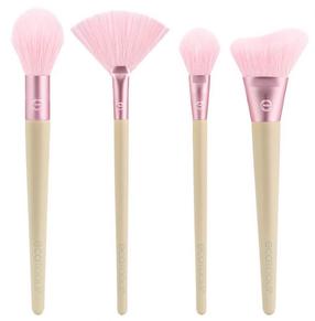 Набор кистей для макияжа Ecotools Wind Kissed Finish Kit 1519-32178, 4 шт., розовый цв.