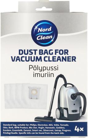 Dulkių siurblių maišelių rinkinys Nord Clean 657247, balta sp.