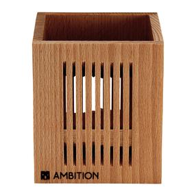 Söögiriistade alus Ambition Natural, 10 cm x 10 cm x 12 cm, puit, pruun v.
