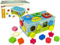 Lavinimo žaislas Lean Toys Shape Building Block Car, 10 cm, įvairių spalvų