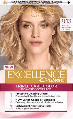 Matu krāsa L’Oréal Paris Excellence Creme, natural frosted blonde krās., 8.13, 176 ml