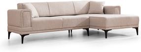 Kampinė sofa - lova Atelier Del Sofa Horizon, šviesiai ruda sp., dešininė, 250 x 140 cm x 77 cm