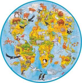 Деревянный пазл Goki World, 45 см x 45 см, 49 шт.