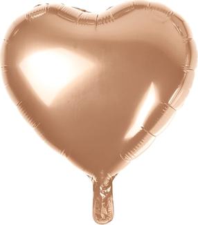 Folijas balons figūriņa GoDan Beauty & Charm Heart, zeltrozā krās.