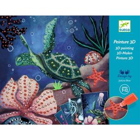 Krāsošanas komplekts Djeco 3D Ocean Depths, daudzkrāsaina