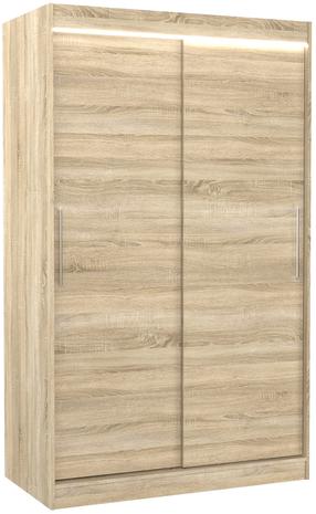 Spinta ADRK Collin LED, sonoma ąžuolo sp., 58 cm x 120 cm x 200 cm