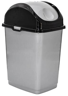 Šiukšliadėžė Triton Slim, pilka sp., 5 l, 28 cm x 15 cm